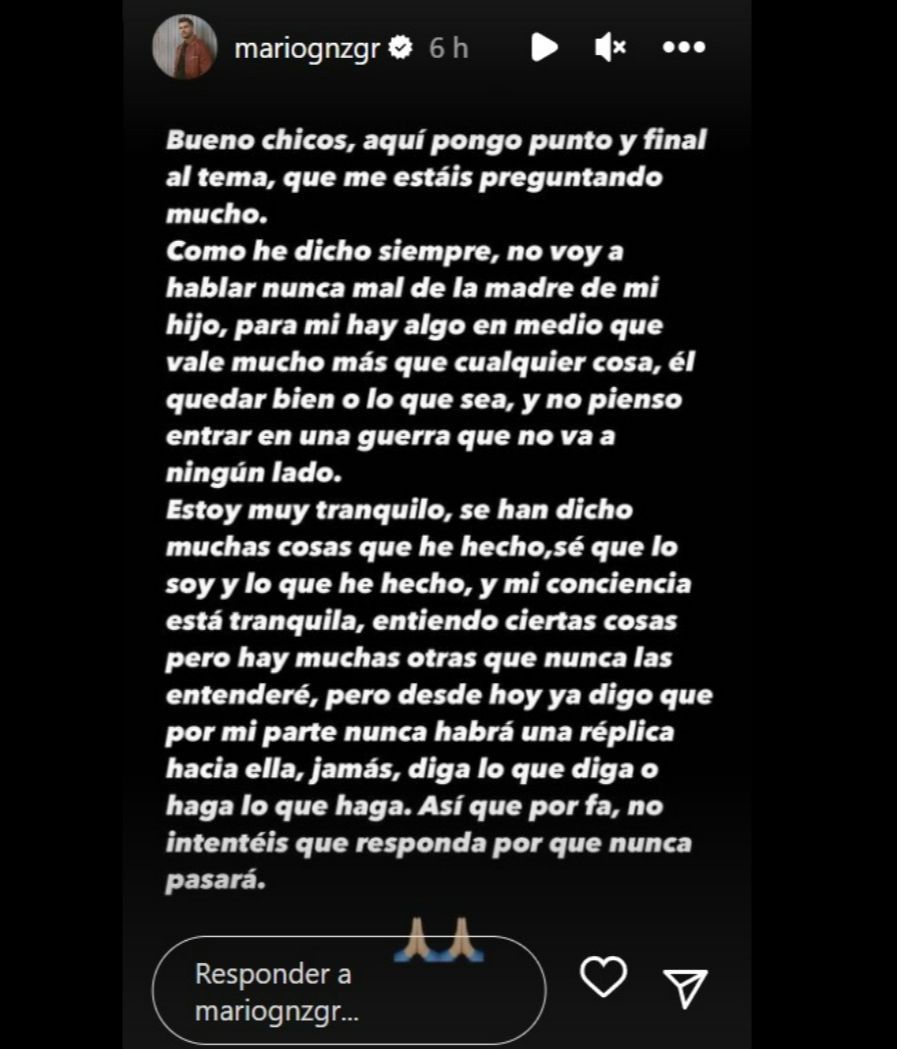 El comunicado de Mario