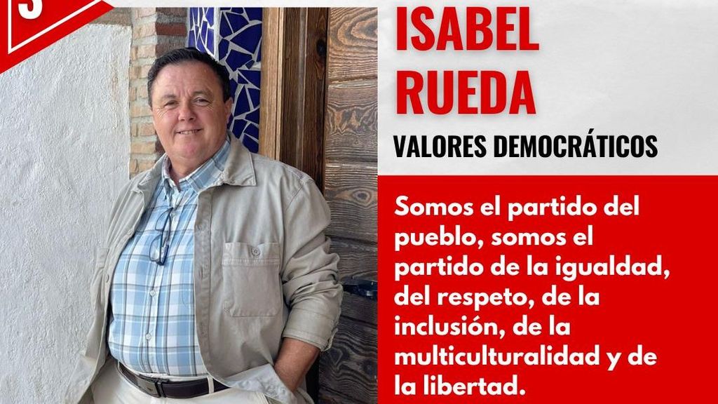 Presentación del cartel con la lista de los candidatos por el PSOE en Guaro, Málaga.