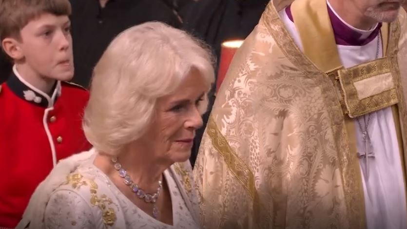 Camila en la coronación de Carlos III