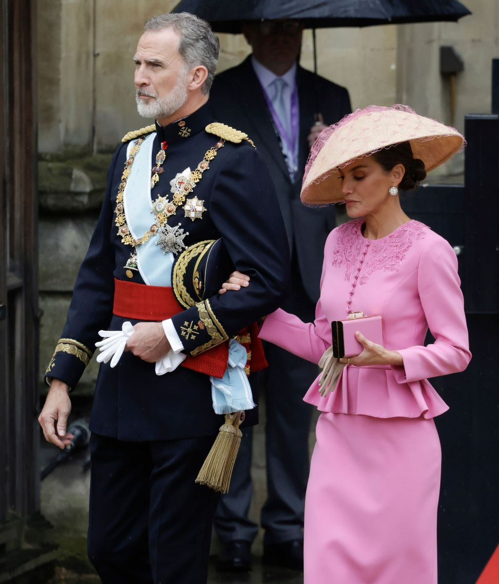Felipe y Letizia, en la coronación de Carlos III