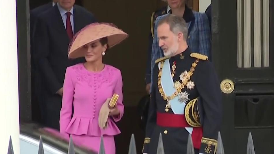 Llegan los reyes de España, Felipe VI y Letizia, a la abadía de Westminster