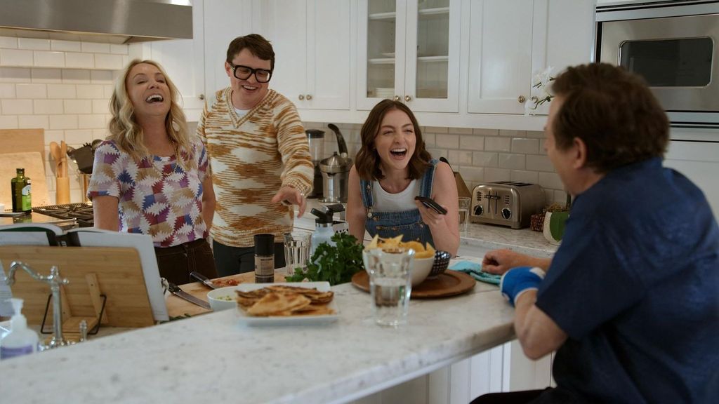 Lazos familiares. Fox con su esposa Tracy y dos de sus hijos haciendo lo que mejor se le ha dado siempre: hacer reír.