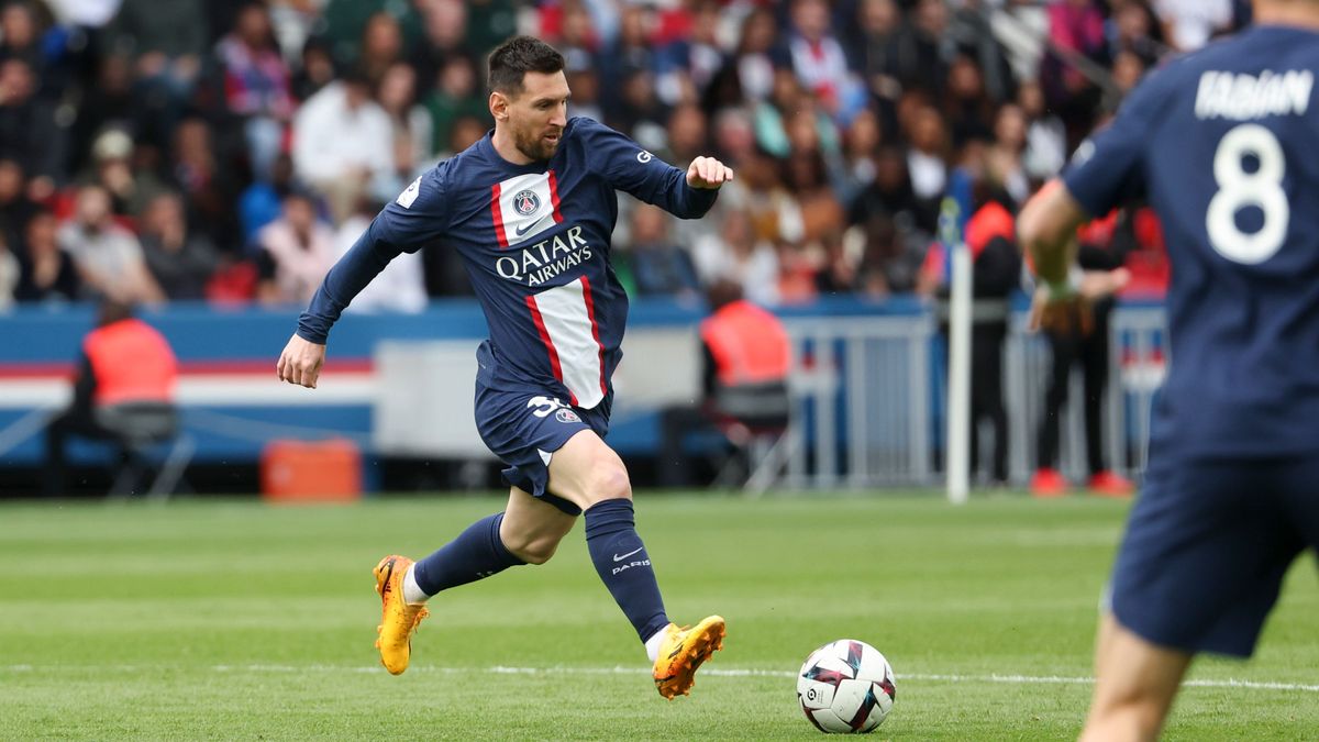 Lionel Messi of PSG during the French championship Ligue 1 football match between Paris Saint-Germain and FC Lorient on April 30, 2023 at Parc des Princes stadium in Paris, France - Photo Jean Catuffe / DPPI