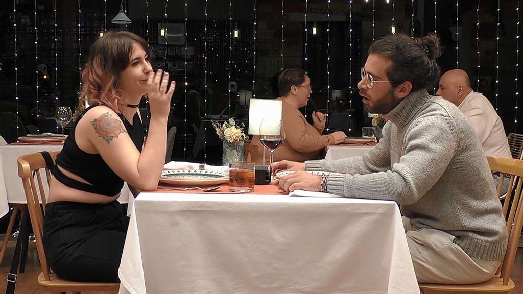 Noelia y Miguel durante su cita en 'First Dates'