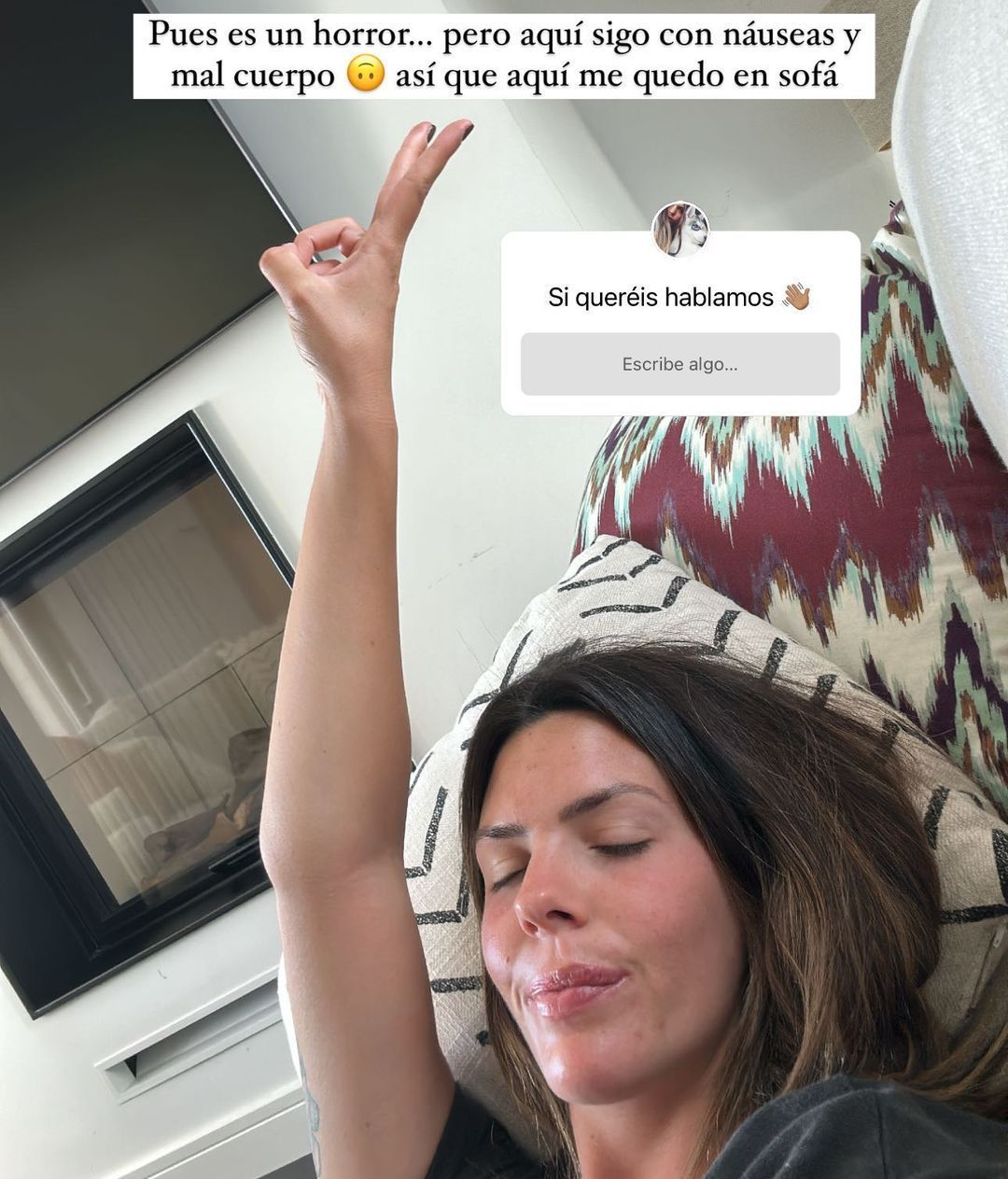 Laura Matamoros lleva ías con nauseas