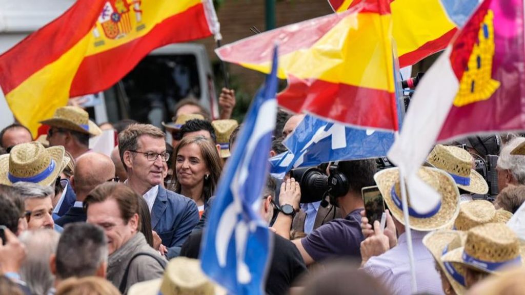 Alberto Núñez Feijóo en un acto electoral en Toledo este pasado viernes