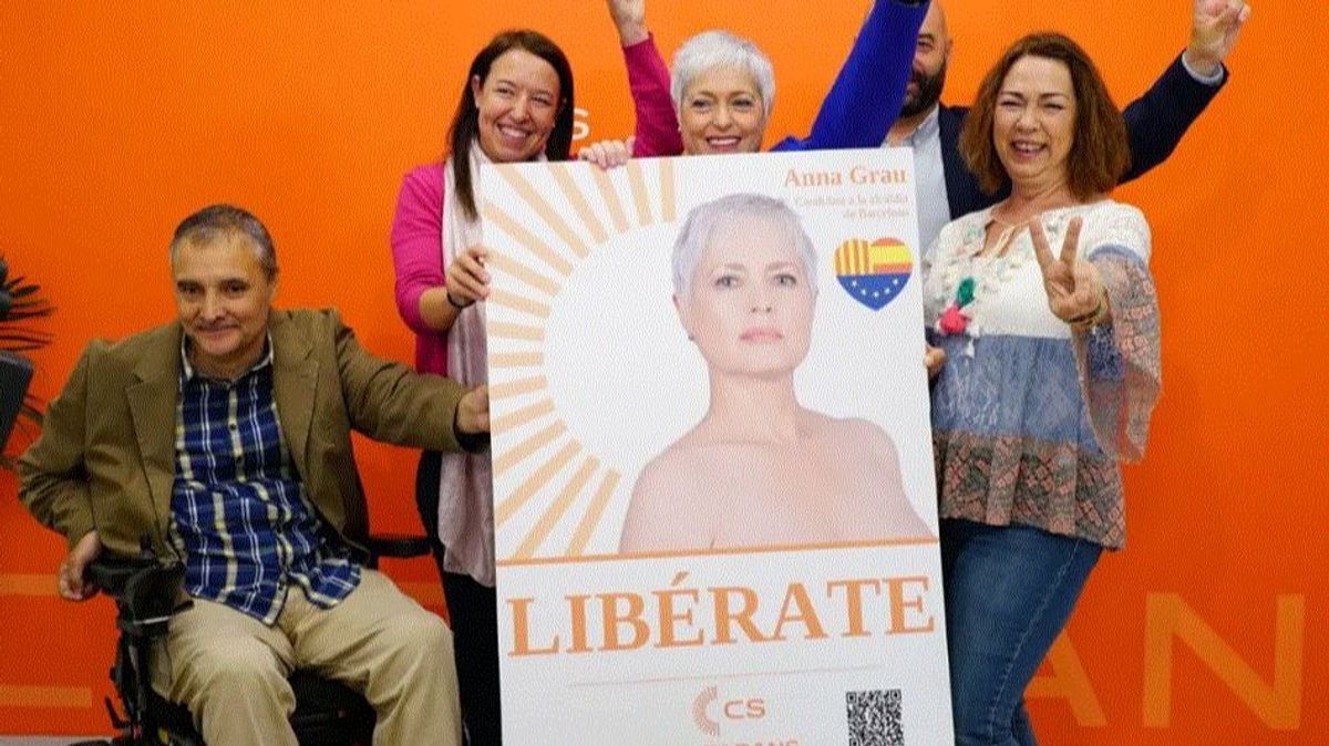 Anna Grau se desnuda en su cartel electoral del 28M