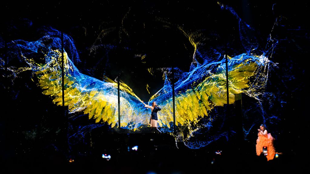 First live semi-final for the Eurovision Song Contest..Featuring: Alyosha, Rebecca Ferguson.Where: Liverpool, United Kingdom.When: 09 May 2023.Credit: Graham Finney/Cover Images