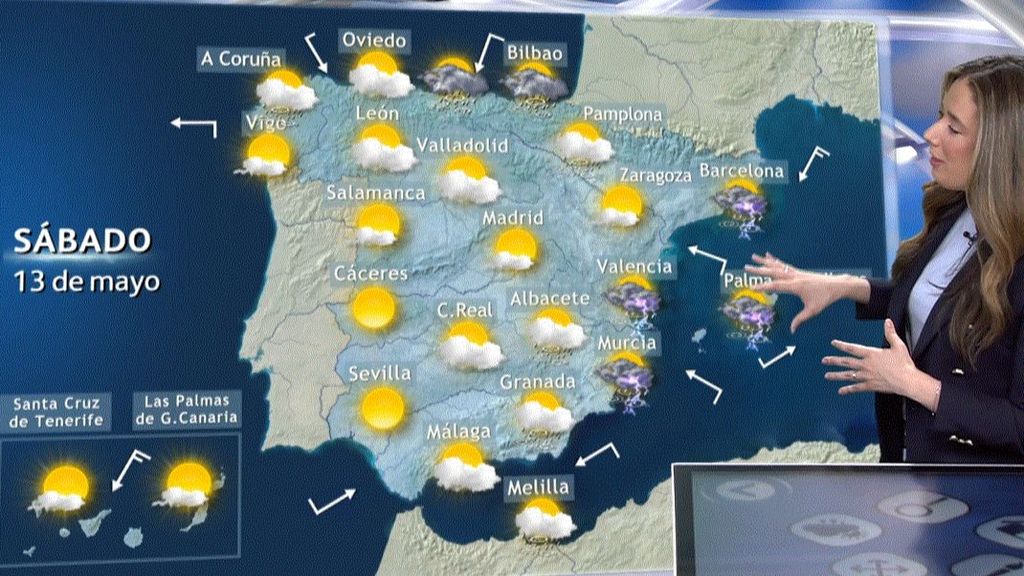 Tormentas intensas y granizadas en estas zonas de España