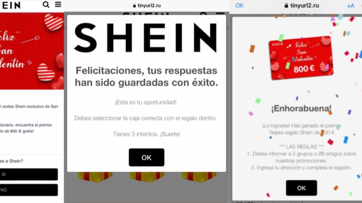 sorteo falso shein