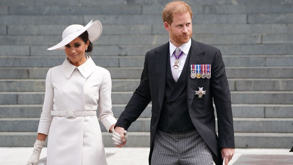 Los duques de Sussex, durante el Jubileo de Platino de la reina Isabel II de Inglaterra