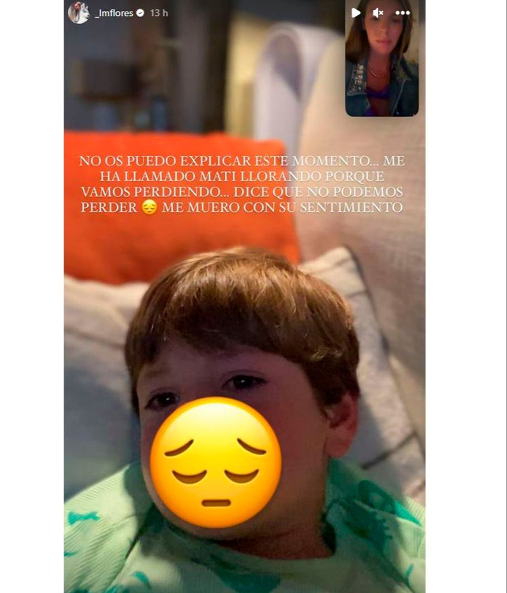 Laura Matamoros ha compartido la reacción de su hijo al ver que al Real Madrid le eliminan de la Champions