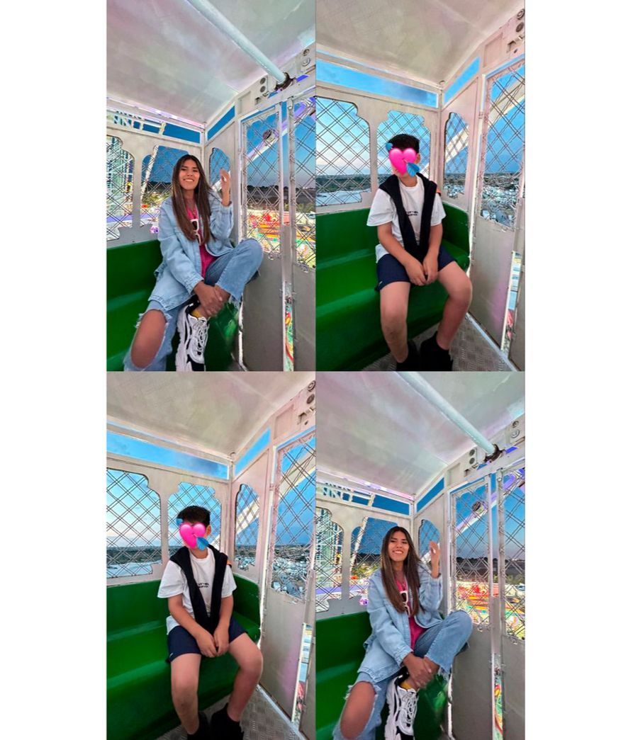 Isa Pantoja y Alberto Isla, en 'los cacharritos' de la Feria