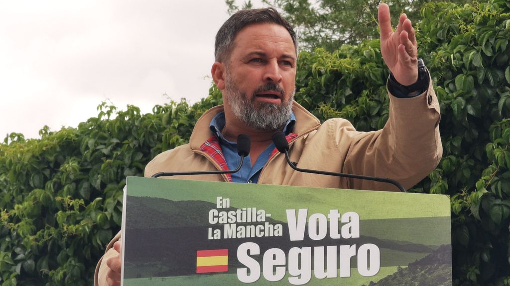 El líder de Vox, Santiago Abascal, protagoniza un acto de campaña en Guadalajara