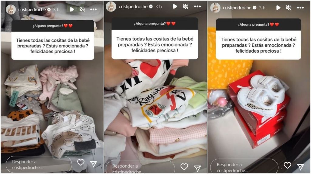 Cristina Pedroche muestra la ropa que ya tiene para su primera hija con Dabiz Muñoz