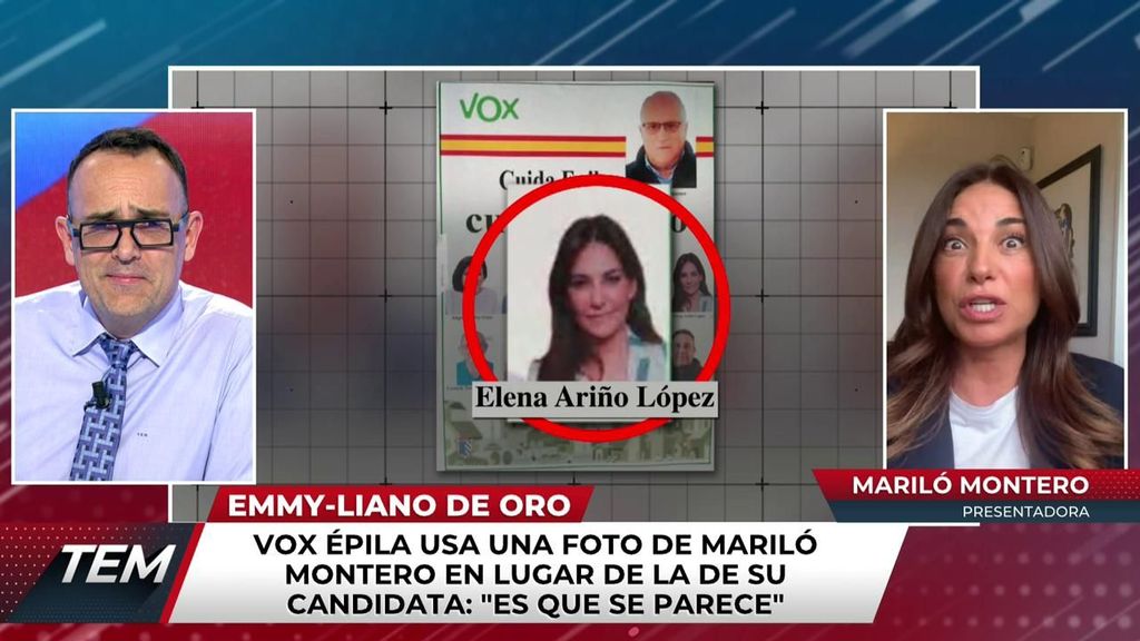 La reacción de Mariló Montero al enterarse de que se ha utilizado su foto para un cartel de Vox en Épila