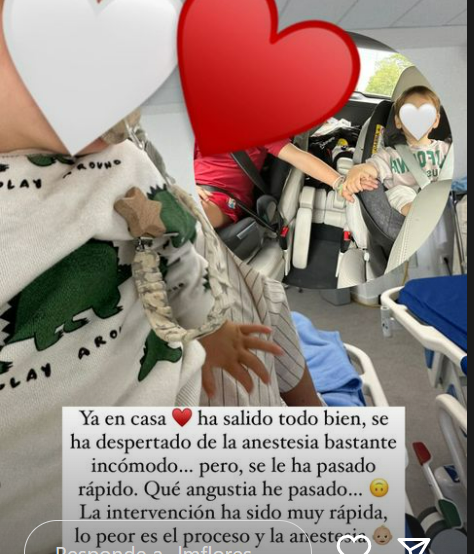 Benji, tras su operación de lagrimal