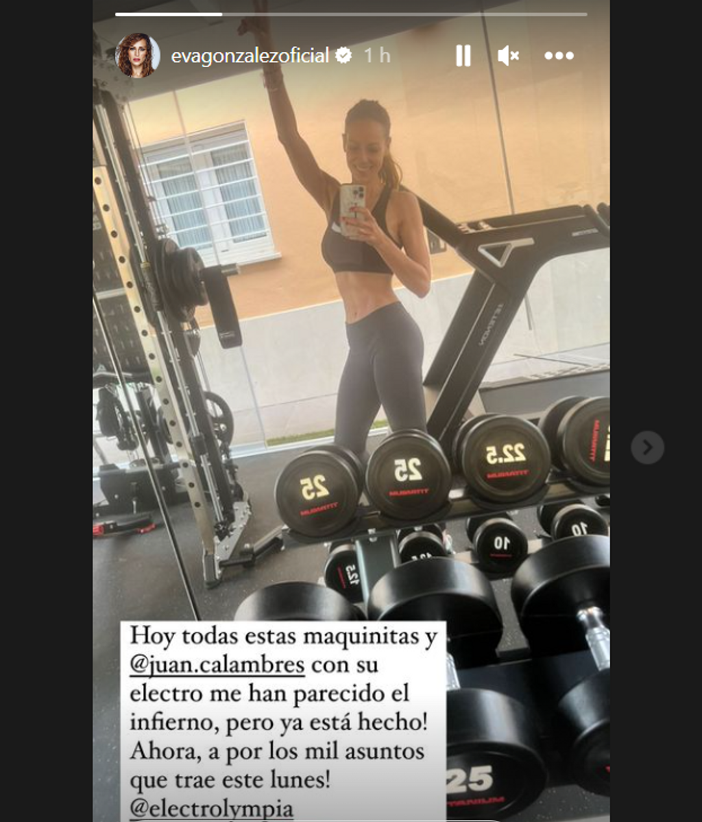 Eva González entrenamiento