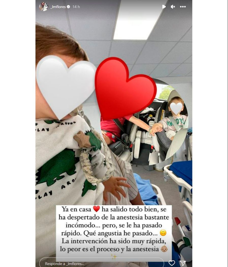 Laura Matamoros actualiza el estado de salud de su hijo pequeño tras salir del quirófano