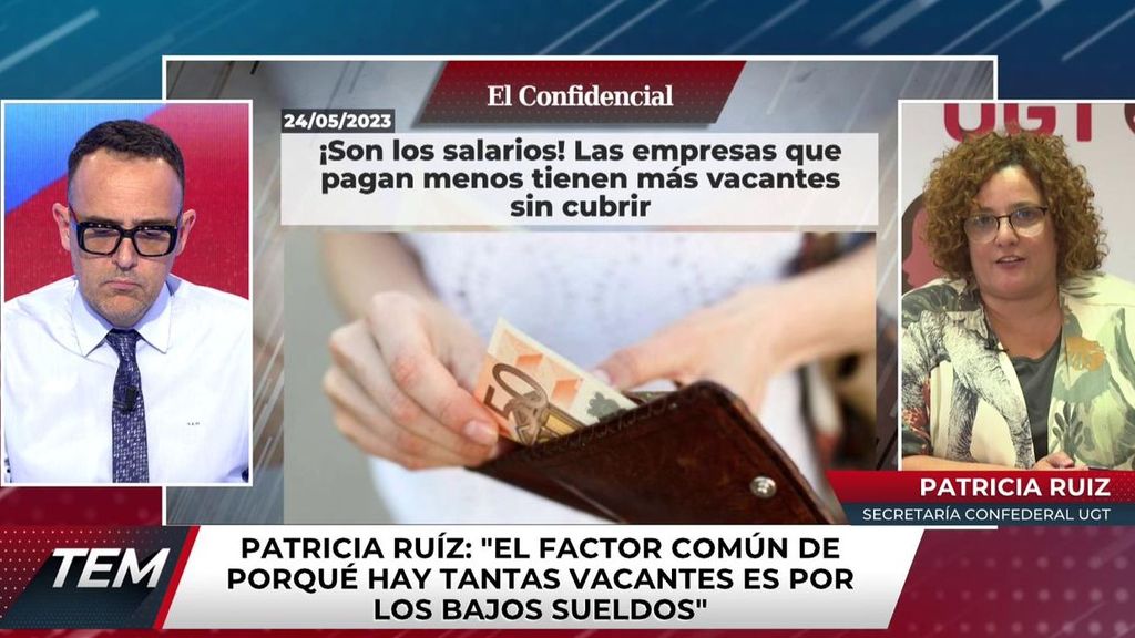 Patricia Ruiz, sobre las vacantes vacías en empresas: "Se debe a los bajos salarios"