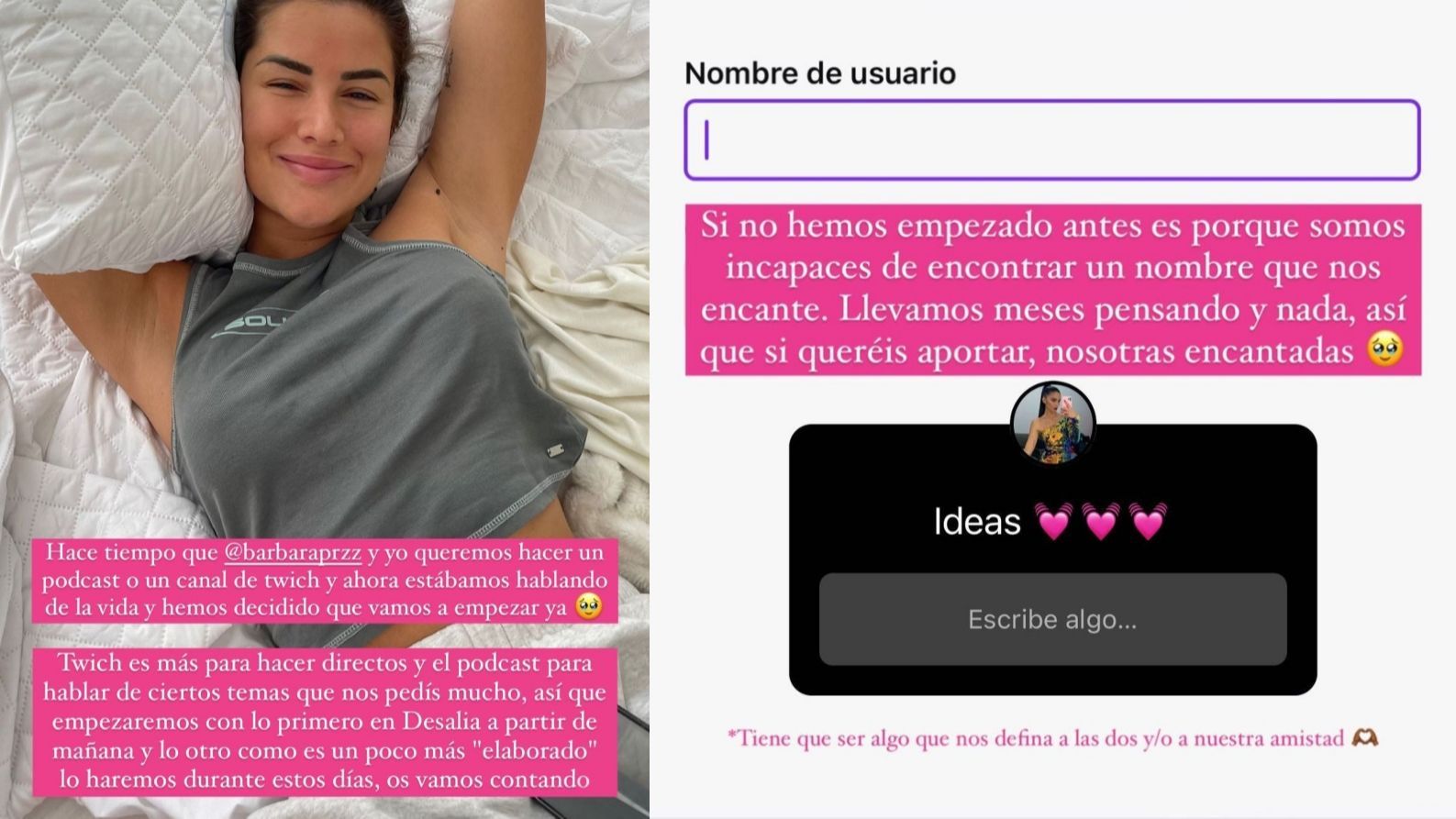 Claudia hablando sobre su nueva faceta profesional