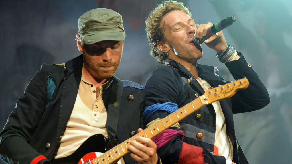 Coldplay durante la gira de 'Viva la vida or death and all his friends', en 2008.