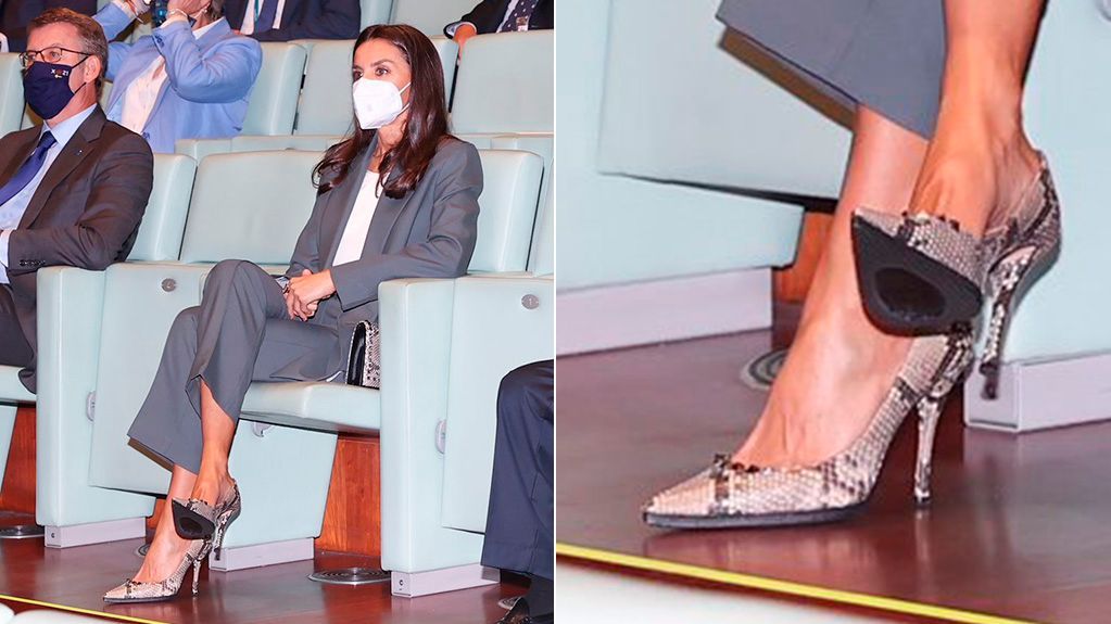 Detalle de la barra metatarsiana en el zapato de Letizia