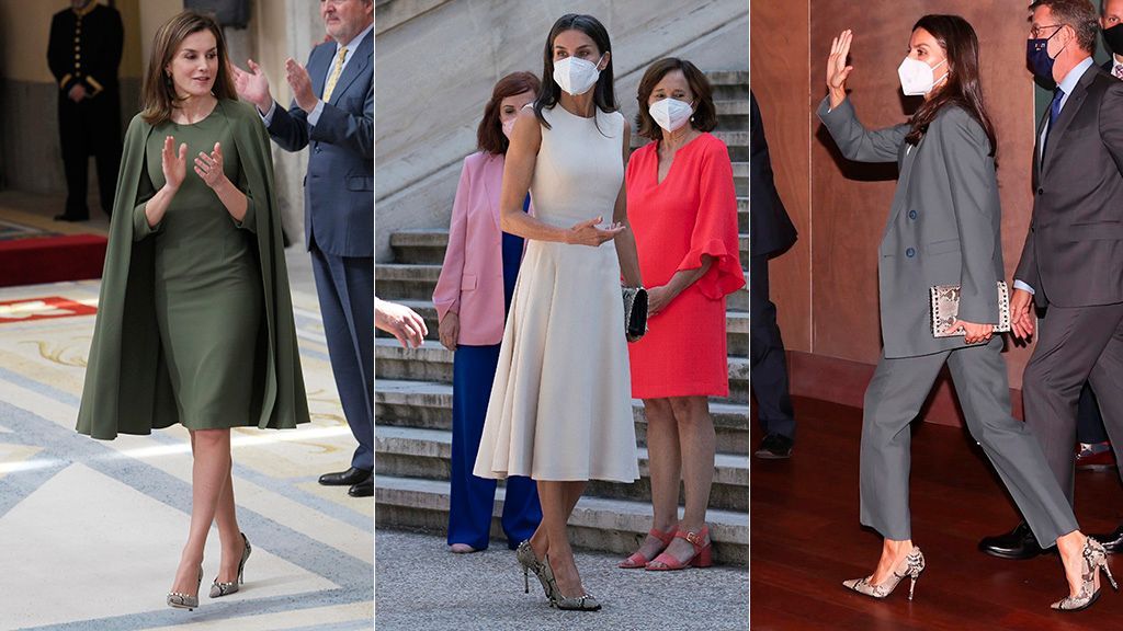 Letizia con uno de sus zapatos favoritos
