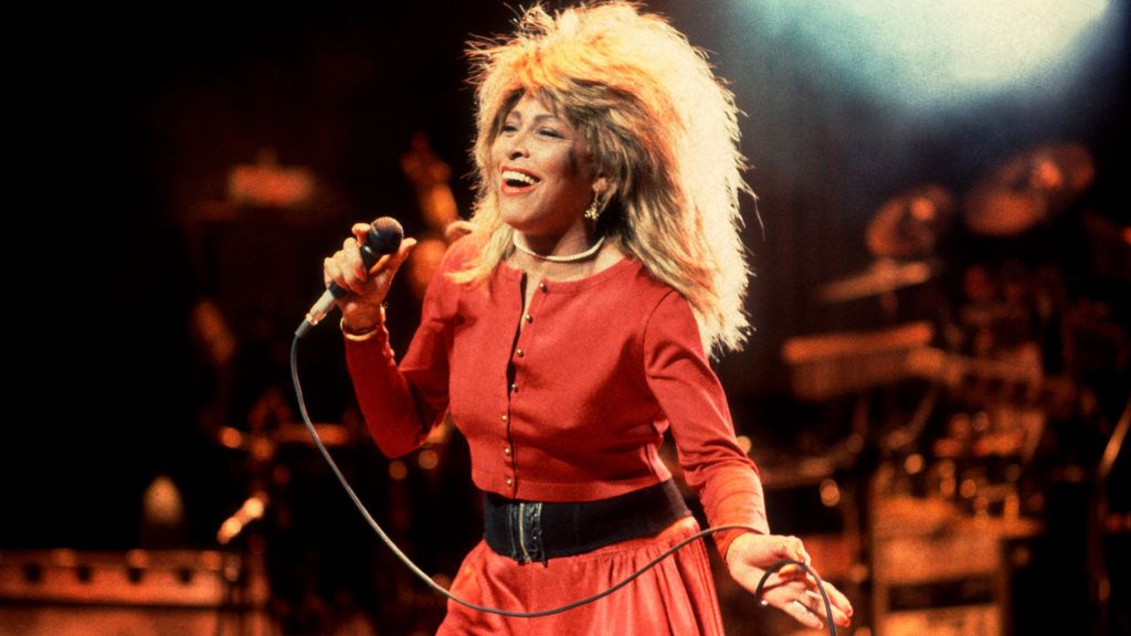 Tina Turner, the 'queen of rock', during a performance in 1987