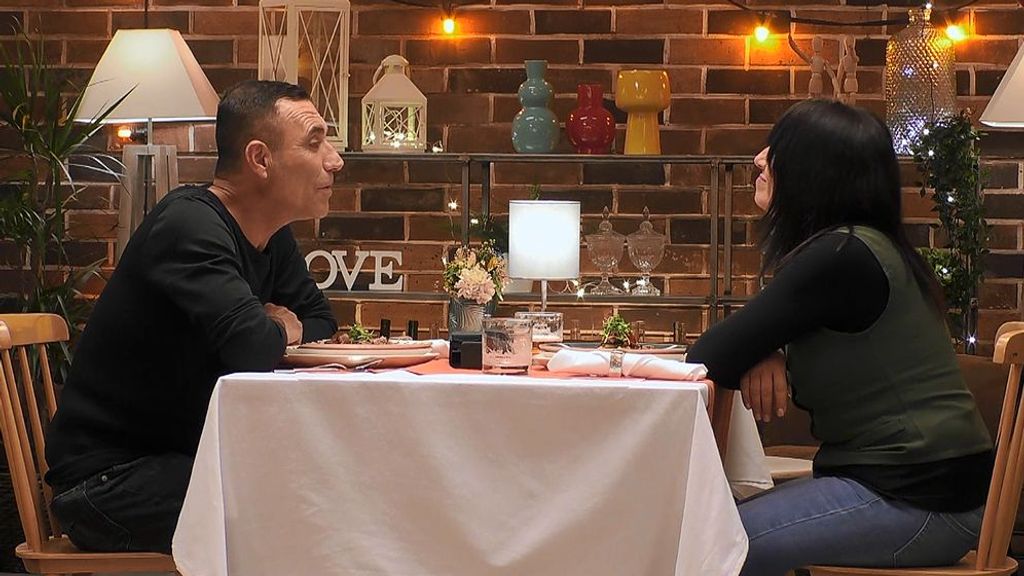 José Luis y Mari durante su cita en 'First Dates'