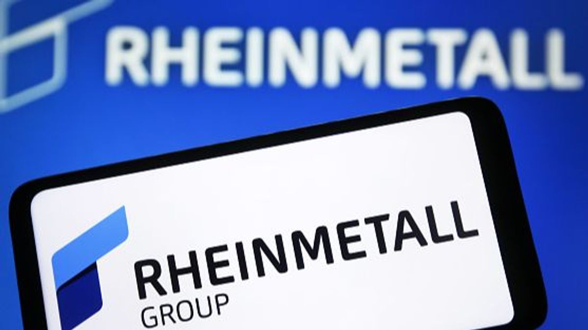 Logo de la empresa armamentística Rheinmetall Logo de la empresa armamentística Rheinmetall