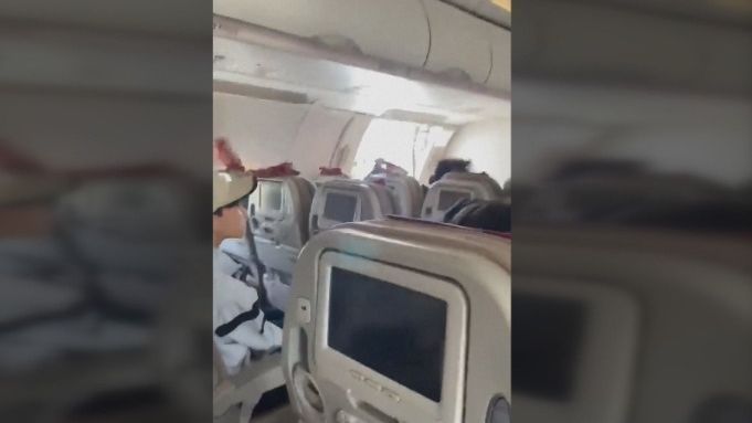 A passenger unleashes panic on a South Korean aircraft by opening the emergency door in full touchdown
