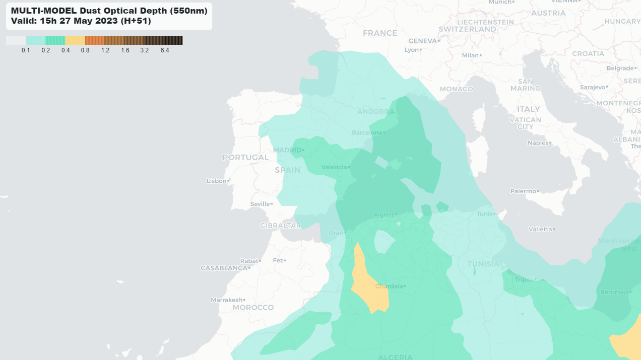 Nube de polvo sahariano