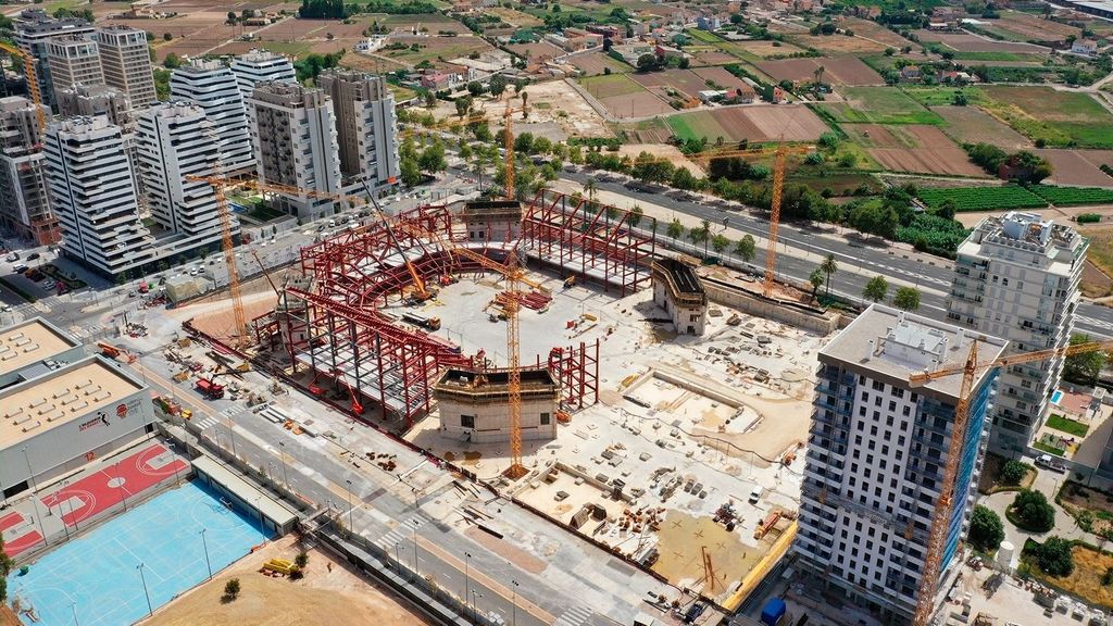 Obras del estadio Roig Arena en Valencia