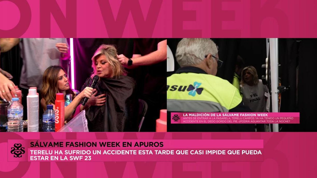 Terelu Campos se fisura el pie