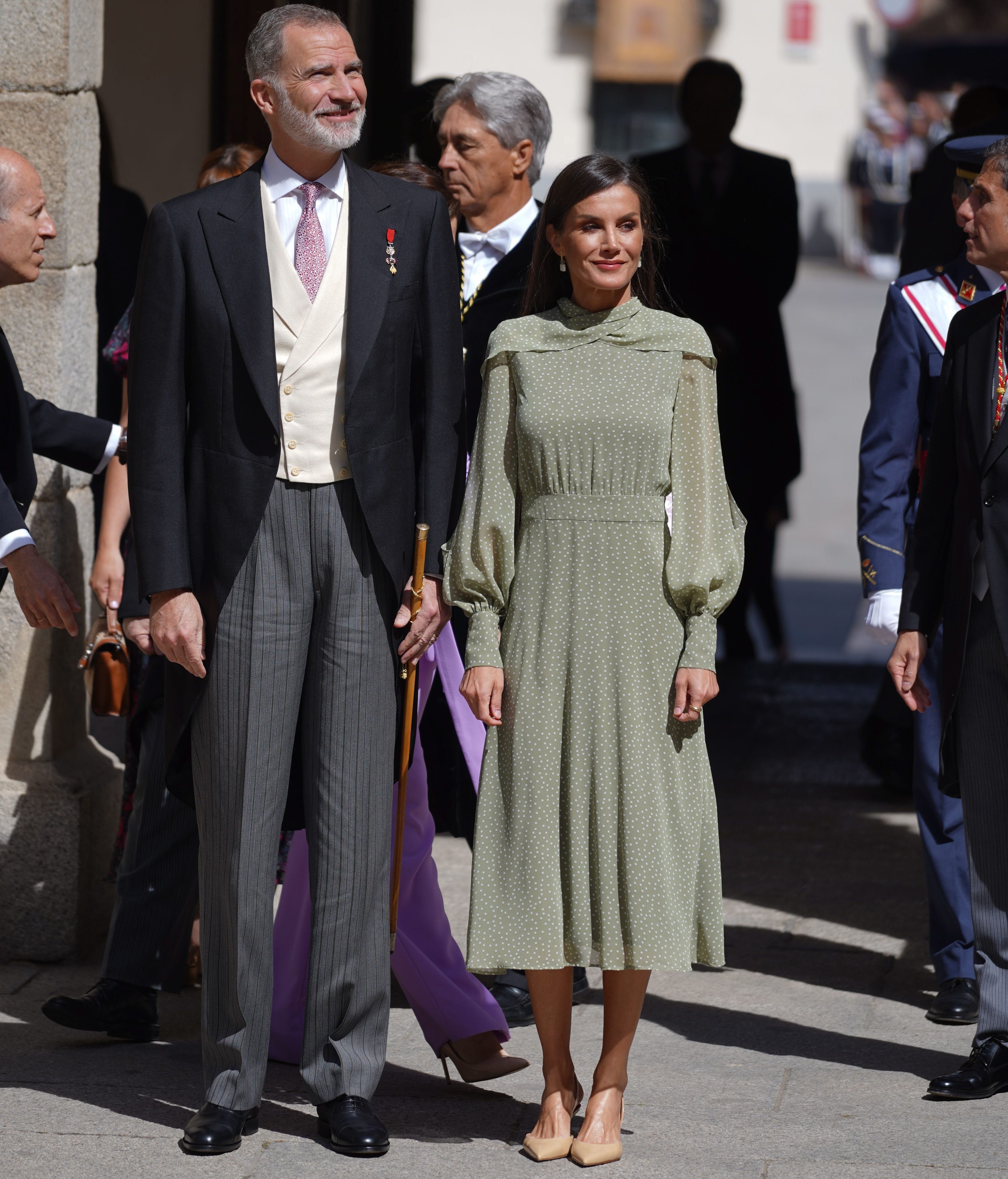 Letizia con vestido de Vogana