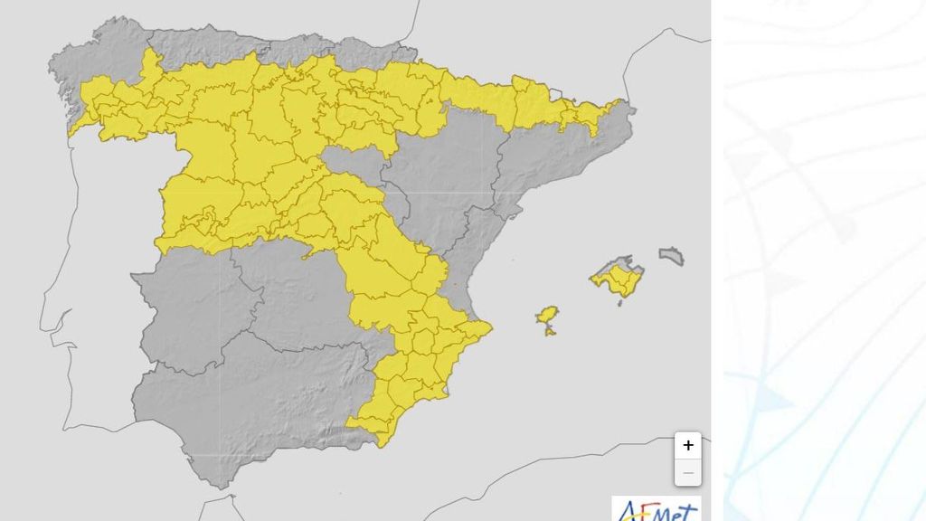 Avisos por lluvias y tormentas previstos para el lunes 29