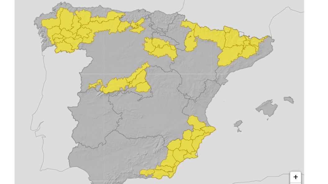 Avisos por lluvias y tormentas previstos para el martes 30
