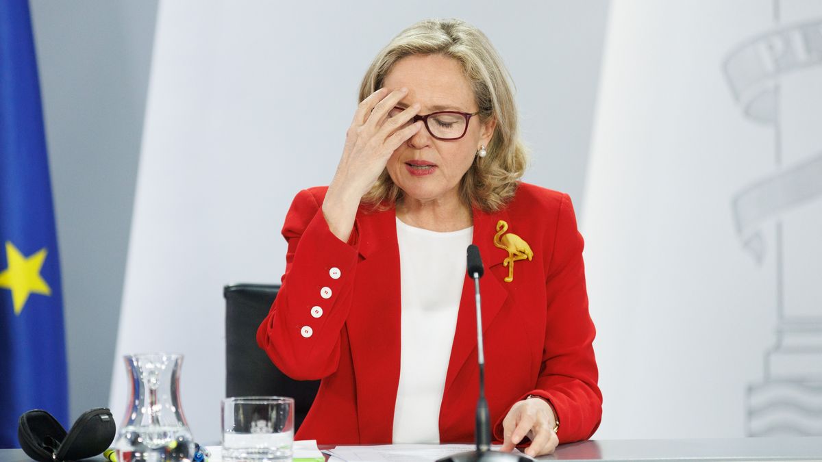 La vicepresidenta primera y ministra de Asuntos Económicos y Transformación Digital, Nadia Calviño, interviene durante una rueda de prensa posterior al Consejo de Ministros en Moncloa, a 23 de mayo de 2023 La vicepresidenta primera y ministra de Asuntos Económicos y Transformación Digital, Nadia Calviño, interviene durante una rueda de prensa posterior al Consejo de Ministros en Moncloa, a 23 de mayo de 2023
