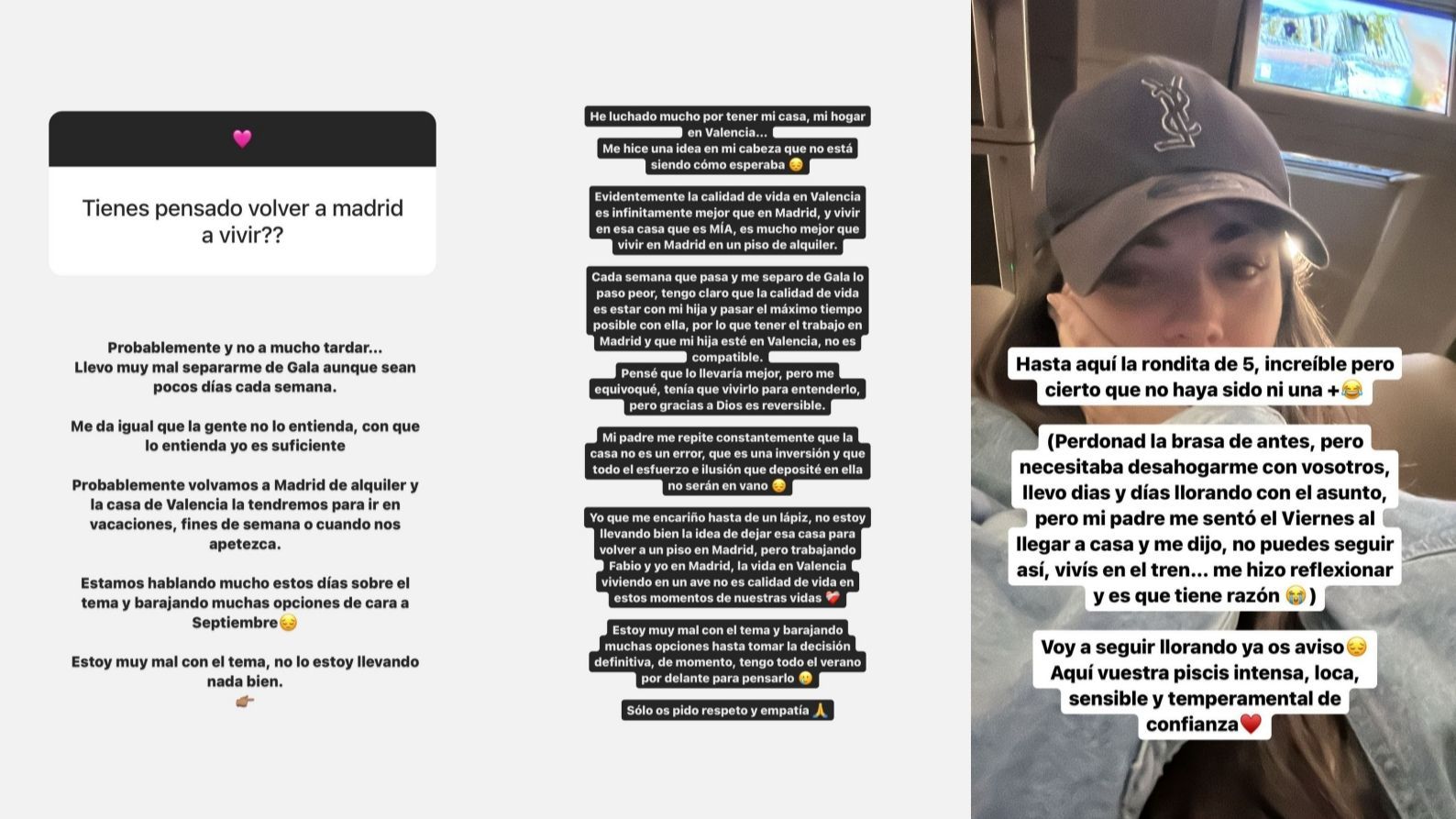 Violeta Mangriñán pone fecha a su regreso a Madrid tras mudarse a Valencia