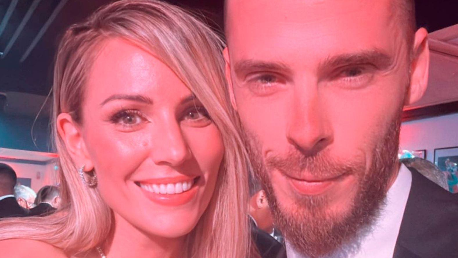 Edurne y David de Gea en la gala Player of the Year
