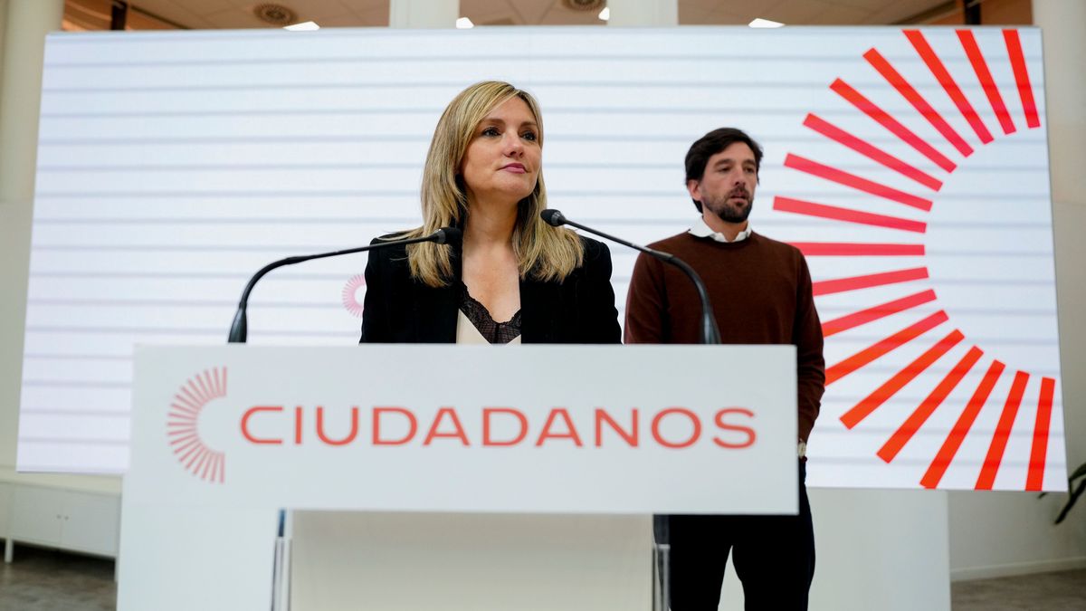 La líder de Ciudadanos, Patricia Guasp,y el secretario general del partido, Adrián Vázquez