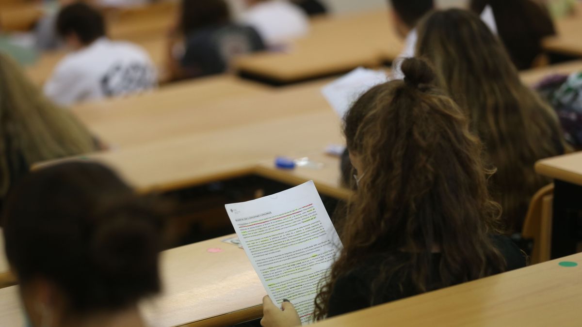 Alumnos preparándose para los exámenes de selectividad Alumnos preparándose para los exámenes de selectividad