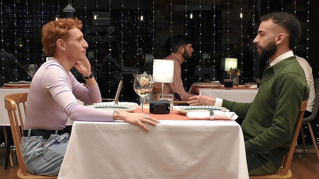 Giancarlo y Jordi durante su cita en 'First Dates'