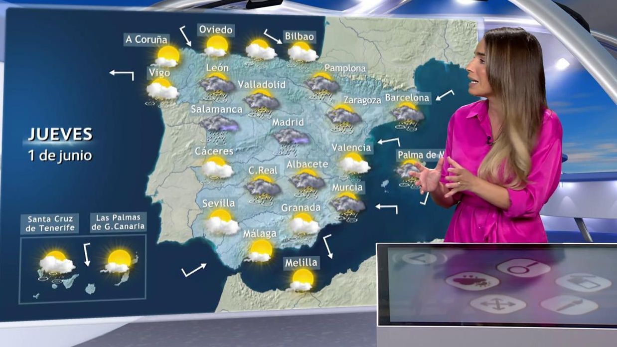 Las tormentas se reactivarán en el centro de España el jueves