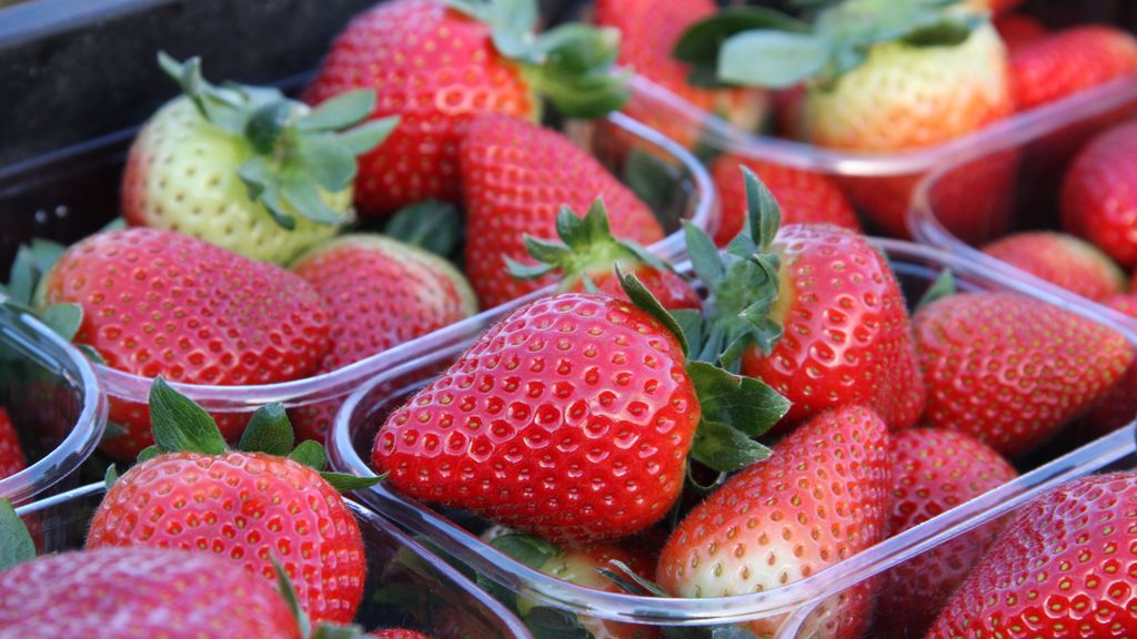 Tarrinas de fresas de Huelva