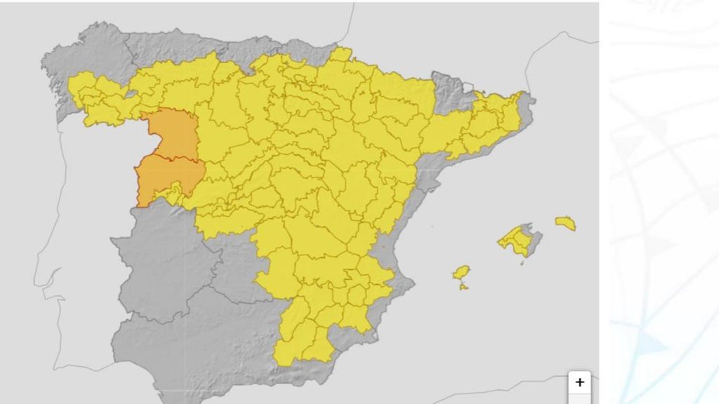 Avisos para el jueves por lluvias y tormentas