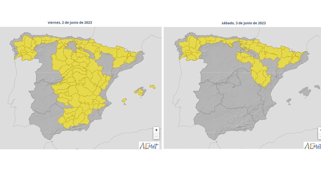 Avisos por lluvias y tormentas previstos para el viernes y sábado