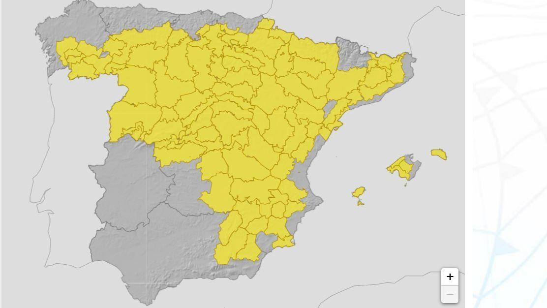 Avisos previstos para el jueves por lluvias y tormentas