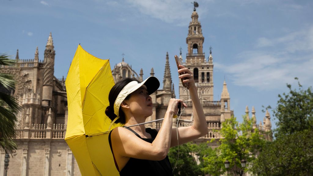 Turista en Sevilla, el pasado 28 de abril de 2023